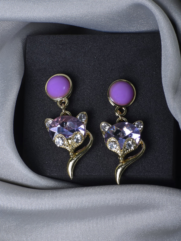 Luxe Feline Gemstone Perfection Earrings