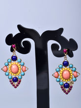 Luxe Colorful Mosaic Charm Earrings