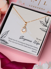 Luxe Dazzling Droplet Zircona Pendant Gift For Wife