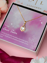 Luxe Dazzling Droplet Zircona Pendant Gift For Precious Sister