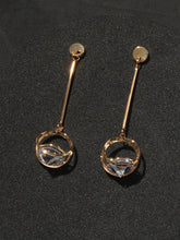 Luxe Long Swing Solitaire Earrings