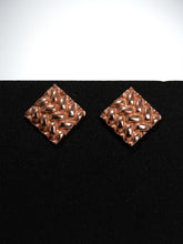 Copper Square Studs