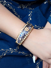 Blue Meena Jadau Kundan Bracelet