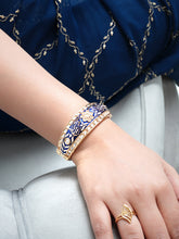 Blue Meena Jadau Kundan Bracelet