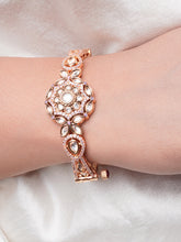 Rosegold Polki Zircona Floral Bracelet