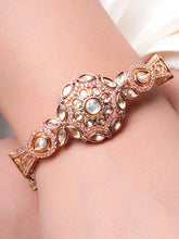 Rosegold Polki Zircona Floral Bracelet