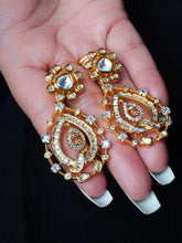 Uncut Kundan Leaf Zircona Pendant Set