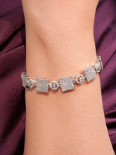 Silver Square Zircona Bracelet