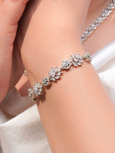 Silver Leaf Zircona Bracelet