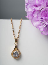 Luxe Dazzling Droplet Zircona Pendant Gift For Wife As Blessing