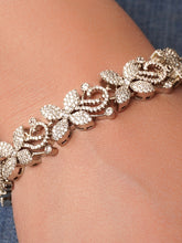 Silver Floral Zircona Bracelet