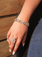 Silver Floral Zircona Bracelet