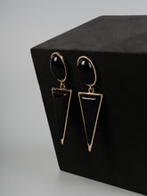 Luxe Midnight Elegance Tri-Oval Earrings