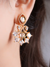 Opulent Uncut Kundan Zircona Earrings