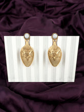 Matt Antique Embossed Earrings