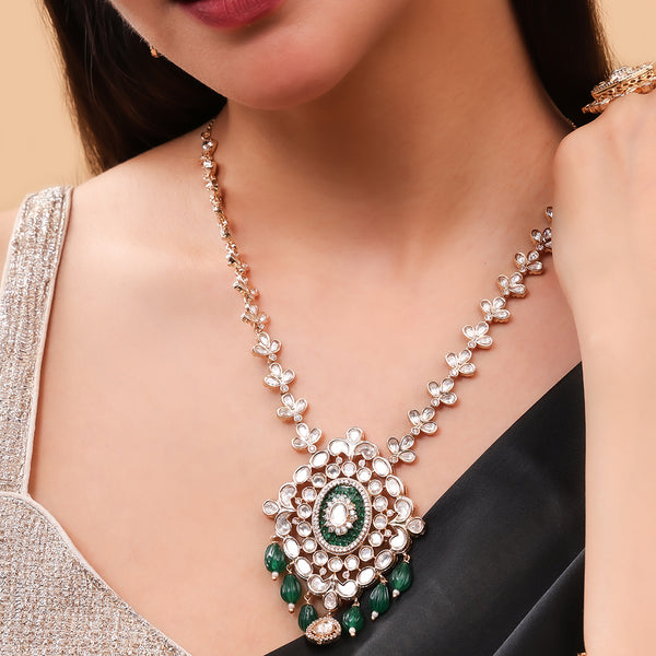 Rhombus Emerald Elegance Necklace