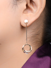 Luxe Long Swing Solitaire Earrings