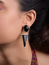 Luxe Midnight Elegance Tri-Oval Earrings