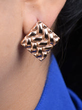 Copper Square Studs