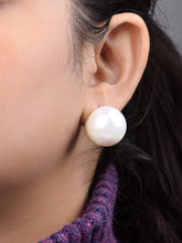 White Big Pearl Studs